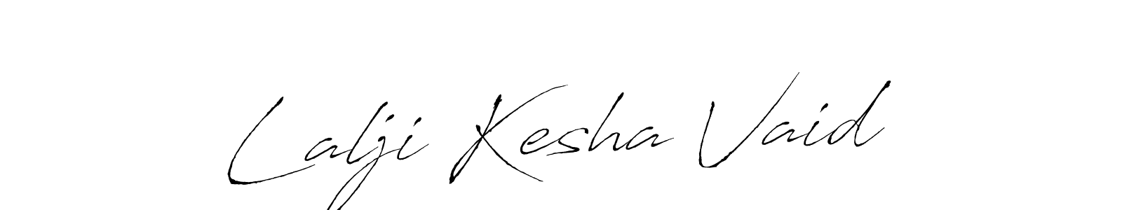 Create a beautiful signature design for name Lalji Kesha Vaid. With this signature (Antro_Vectra) fonts, you can make a handwritten signature for free. Lalji Kesha Vaid signature style 6 images and pictures png