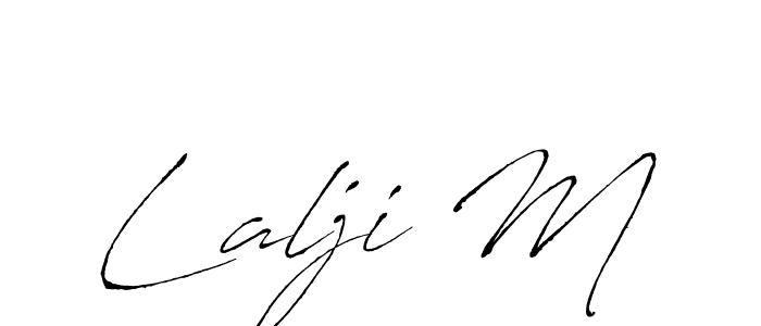 if you are searching for the best signature style for your name Lalji M. so please give up your signature search. here we have designed multiple signature styles  using Antro_Vectra. Lalji M signature style 6 images and pictures png