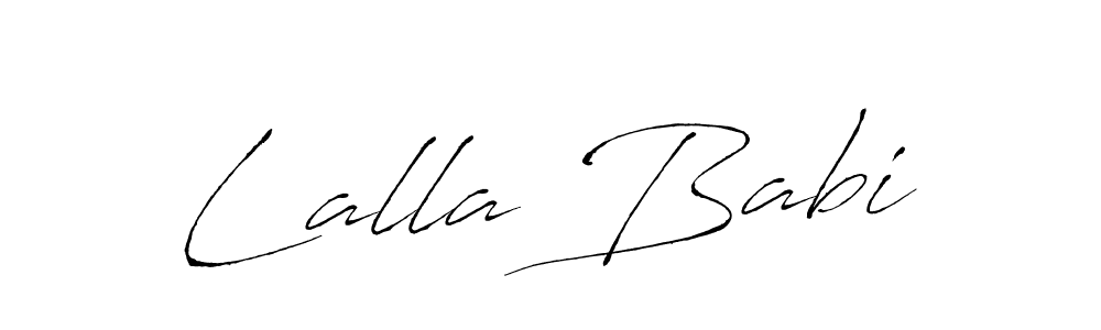 How to make Lalla Babi name signature. Use Antro_Vectra style for creating short signs online. This is the latest handwritten sign. Lalla Babi signature style 6 images and pictures png