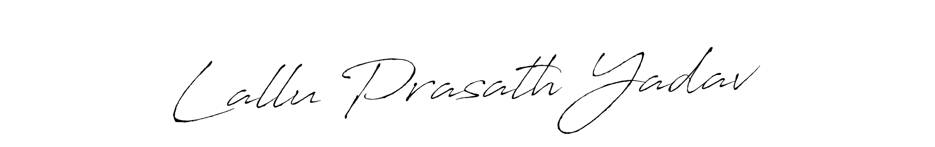Create a beautiful signature design for name Lallu Prasath Yadav. With this signature (Antro_Vectra) fonts, you can make a handwritten signature for free. Lallu Prasath Yadav signature style 6 images and pictures png