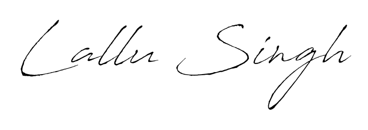 Try this chic Lallu Singh handwritten sign style. Using Antro_Vectra font elements, it gives your name a sleek, memorable identity. Lallu Singh signature style 6 images and pictures png