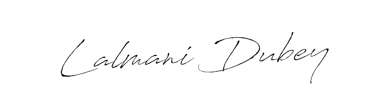 The best way (Antro_Vectra) to make a short signature is to pick only two or three words in your name. The name Lalmani Dubey include a total of six letters. For converting this name. Lalmani Dubey signature style 6 images and pictures png