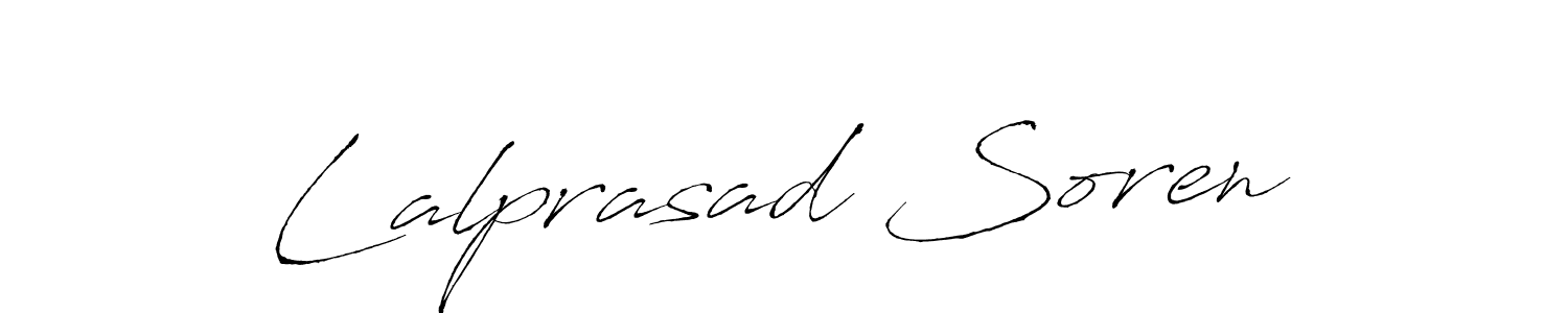 Make a beautiful signature design for name Lalprasad Soren. With this signature (Antro_Vectra) style, you can create a handwritten signature for free. Lalprasad Soren signature style 6 images and pictures png