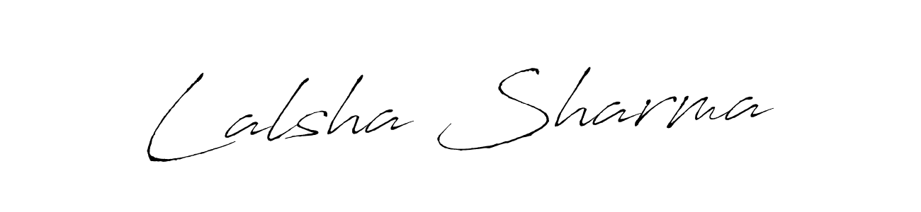 Make a short Lalsha Sharma signature style. Manage your documents anywhere anytime using Antro_Vectra. Create and add eSignatures, submit forms, share and send files easily. Lalsha Sharma signature style 6 images and pictures png