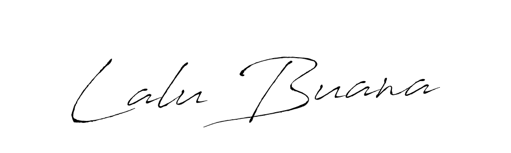Create a beautiful signature design for name Lalu Buana. With this signature (Antro_Vectra) fonts, you can make a handwritten signature for free. Lalu Buana signature style 6 images and pictures png