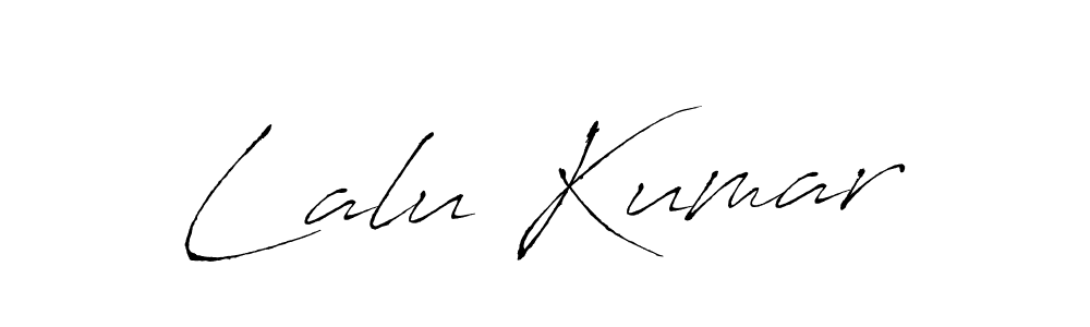 You should practise on your own different ways (Antro_Vectra) to write your name (Lalu Kumar) in signature. don't let someone else do it for you. Lalu Kumar signature style 6 images and pictures png