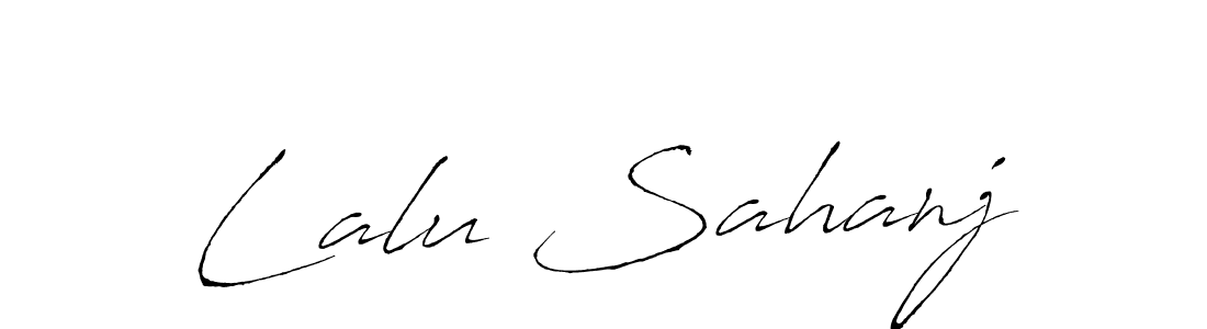 if you are searching for the best signature style for your name Lalu Sahanj. so please give up your signature search. here we have designed multiple signature styles  using Antro_Vectra. Lalu Sahanj signature style 6 images and pictures png