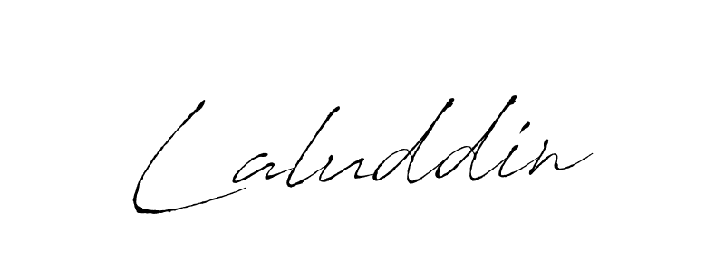 Design your own signature with our free online signature maker. With this signature software, you can create a handwritten (Antro_Vectra) signature for name Laluddin. Laluddin signature style 6 images and pictures png