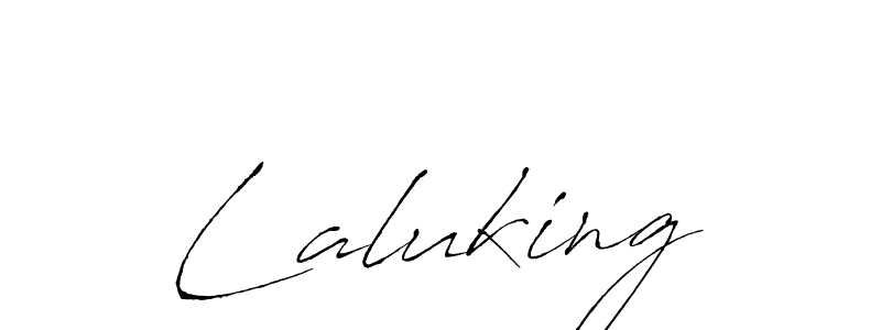 Use a signature maker to create a handwritten signature online. With this signature software, you can design (Antro_Vectra) your own signature for name Laluking. Laluking signature style 6 images and pictures png