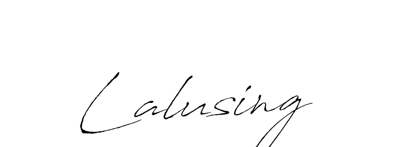 Make a beautiful signature design for name Lalusing. With this signature (Antro_Vectra) style, you can create a handwritten signature for free. Lalusing signature style 6 images and pictures png