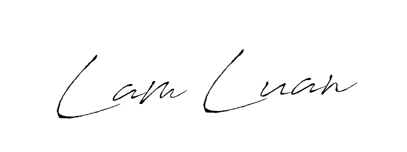 How to make Lam Luan name signature. Use Antro_Vectra style for creating short signs online. This is the latest handwritten sign. Lam Luan signature style 6 images and pictures png