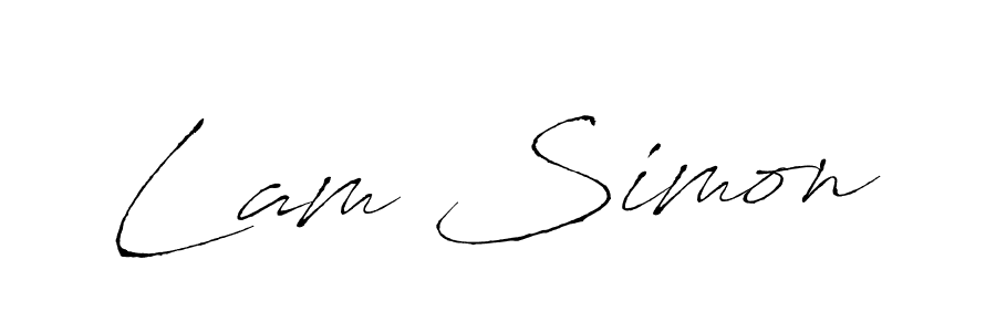 Create a beautiful signature design for name Lam Simon. With this signature (Antro_Vectra) fonts, you can make a handwritten signature for free. Lam Simon signature style 6 images and pictures png