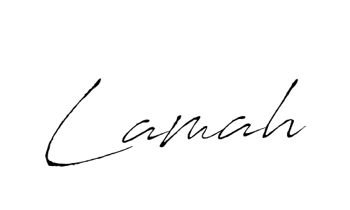 Use a signature maker to create a handwritten signature online. With this signature software, you can design (Antro_Vectra) your own signature for name Lamah. Lamah signature style 6 images and pictures png