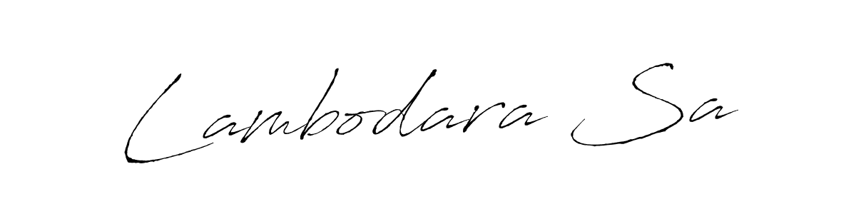 How to make Lambodara Sa name signature. Use Antro_Vectra style for creating short signs online. This is the latest handwritten sign. Lambodara Sa signature style 6 images and pictures png
