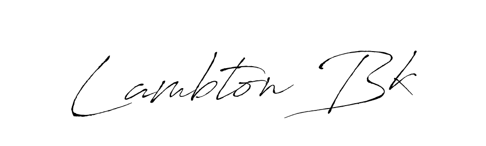 Design your own signature with our free online signature maker. With this signature software, you can create a handwritten (Antro_Vectra) signature for name Lambton Bk. Lambton Bk signature style 6 images and pictures png