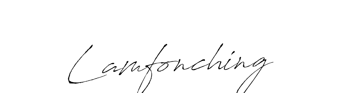 You should practise on your own different ways (Antro_Vectra) to write your name (Lamfonching) in signature. don't let someone else do it for you. Lamfonching signature style 6 images and pictures png