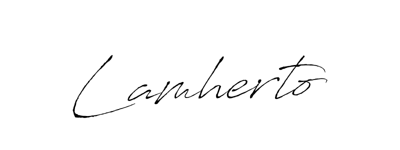 How to make Lamherto signature? Antro_Vectra is a professional autograph style. Create handwritten signature for Lamherto name. Lamherto signature style 6 images and pictures png