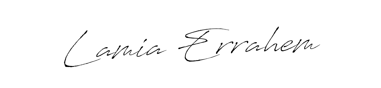 Make a beautiful signature design for name Lamia Errahem. Use this online signature maker to create a handwritten signature for free. Lamia Errahem signature style 6 images and pictures png