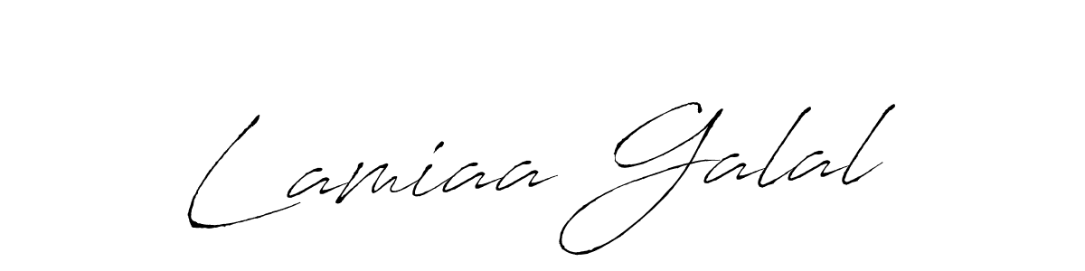 Lamiaa Galal stylish signature style. Best Handwritten Sign (Antro_Vectra) for my name. Handwritten Signature Collection Ideas for my name Lamiaa Galal. Lamiaa Galal signature style 6 images and pictures png