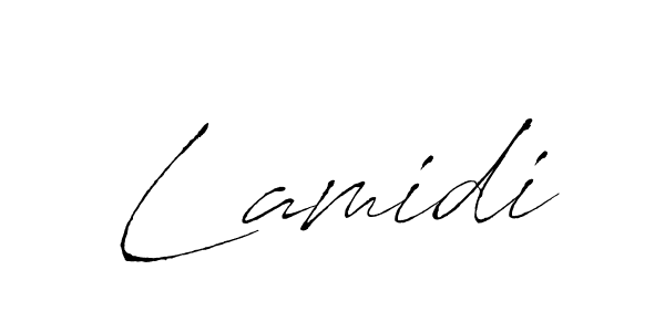 Use a signature maker to create a handwritten signature online. With this signature software, you can design (Antro_Vectra) your own signature for name Lamidi. Lamidi signature style 6 images and pictures png
