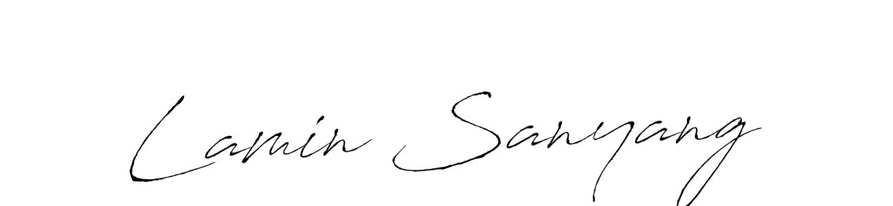 Antro_Vectra is a professional signature style that is perfect for those who want to add a touch of class to their signature. It is also a great choice for those who want to make their signature more unique. Get Lamin Sanyang name to fancy signature for free. Lamin Sanyang signature style 6 images and pictures png