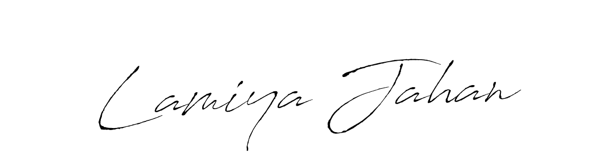 Similarly Antro_Vectra is the best handwritten signature design. Signature creator online .You can use it as an online autograph creator for name Lamiya Jahan. Lamiya Jahan signature style 6 images and pictures png