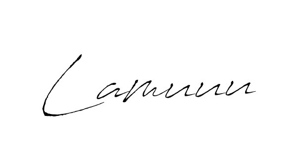 How to make Lamuuu signature? Antro_Vectra is a professional autograph style. Create handwritten signature for Lamuuu name. Lamuuu signature style 6 images and pictures png