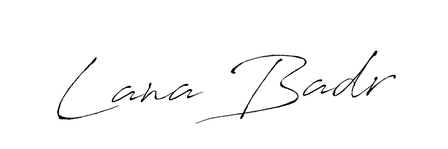 Design your own signature with our free online signature maker. With this signature software, you can create a handwritten (Antro_Vectra) signature for name Lana Badr. Lana Badr signature style 6 images and pictures png