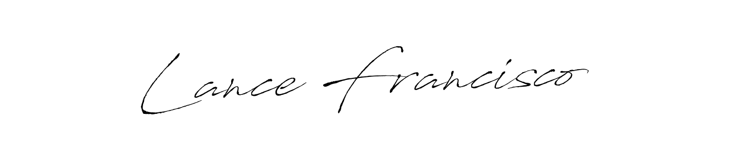 Make a beautiful signature design for name Lance Francisco. With this signature (Antro_Vectra) style, you can create a handwritten signature for free. Lance Francisco signature style 6 images and pictures png