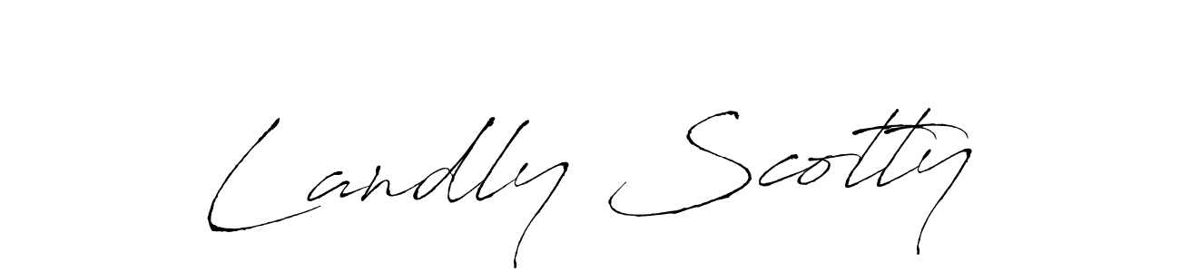 How to Draw Landly Scotty signature style? Antro_Vectra is a latest design signature styles for name Landly Scotty. Landly Scotty signature style 6 images and pictures png