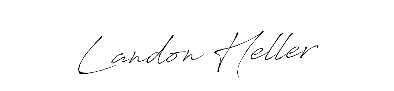 Landon Heller stylish signature style. Best Handwritten Sign (Antro_Vectra) for my name. Handwritten Signature Collection Ideas for my name Landon Heller. Landon Heller signature style 6 images and pictures png