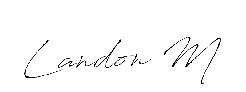 Use a signature maker to create a handwritten signature online. With this signature software, you can design (Antro_Vectra) your own signature for name Landon M. Landon M signature style 6 images and pictures png