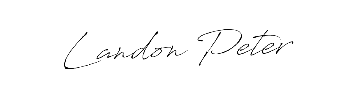 Design your own signature with our free online signature maker. With this signature software, you can create a handwritten (Antro_Vectra) signature for name Landon Peter. Landon Peter signature style 6 images and pictures png