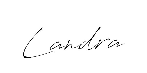 Landra stylish signature style. Best Handwritten Sign (Antro_Vectra) for my name. Handwritten Signature Collection Ideas for my name Landra. Landra signature style 6 images and pictures png