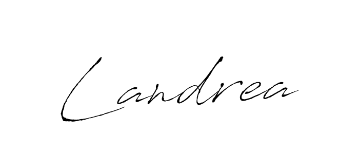 Create a beautiful signature design for name Landrea. With this signature (Antro_Vectra) fonts, you can make a handwritten signature for free. Landrea signature style 6 images and pictures png