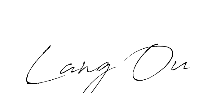 Create a beautiful signature design for name Lang Ou. With this signature (Antro_Vectra) fonts, you can make a handwritten signature for free. Lang Ou signature style 6 images and pictures png