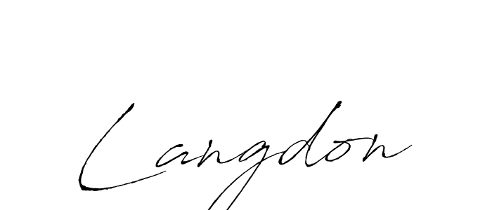 Design your own signature with our free online signature maker. With this signature software, you can create a handwritten (Antro_Vectra) signature for name Langdon. Langdon signature style 6 images and pictures png