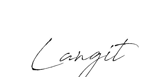 Langit stylish signature style. Best Handwritten Sign (Antro_Vectra) for my name. Handwritten Signature Collection Ideas for my name Langit. Langit signature style 6 images and pictures png