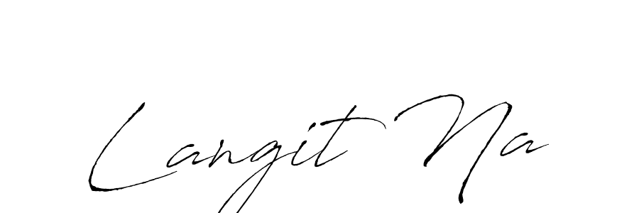 Similarly Antro_Vectra is the best handwritten signature design. Signature creator online .You can use it as an online autograph creator for name Langit Na. Langit Na signature style 6 images and pictures png