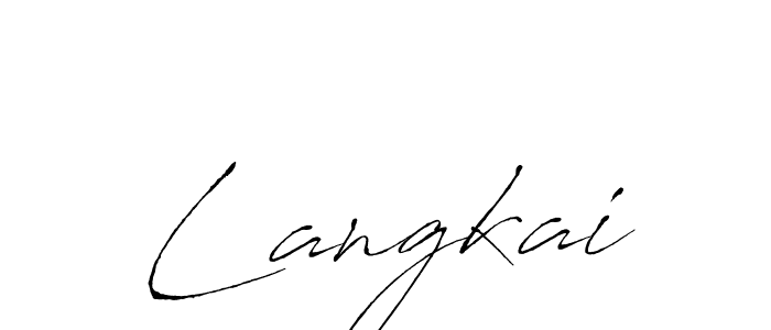Create a beautiful signature design for name Langkai. With this signature (Antro_Vectra) fonts, you can make a handwritten signature for free. Langkai signature style 6 images and pictures png