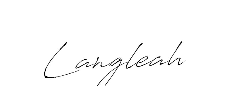 How to make Langleah name signature. Use Antro_Vectra style for creating short signs online. This is the latest handwritten sign. Langleah signature style 6 images and pictures png