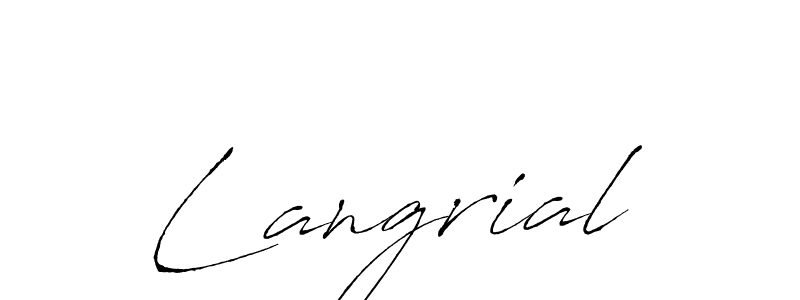 You should practise on your own different ways (Antro_Vectra) to write your name (Langrial) in signature. don't let someone else do it for you. Langrial signature style 6 images and pictures png