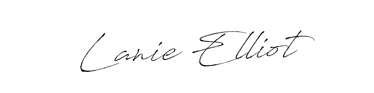 How to make Lanie Elliot name signature. Use Antro_Vectra style for creating short signs online. This is the latest handwritten sign. Lanie Elliot signature style 6 images and pictures png