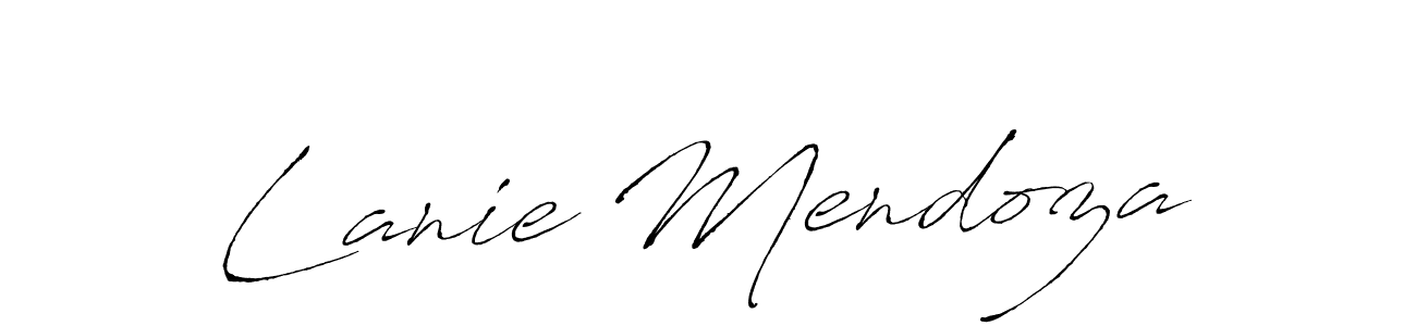 Antro_Vectra is a professional signature style that is perfect for those who want to add a touch of class to their signature. It is also a great choice for those who want to make their signature more unique. Get Lanie Mendoza name to fancy signature for free. Lanie Mendoza signature style 6 images and pictures png