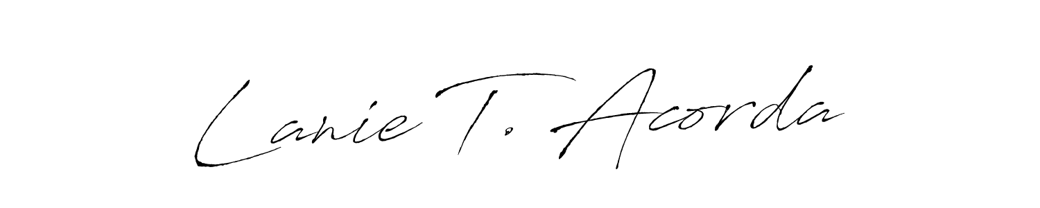 Use a signature maker to create a handwritten signature online. With this signature software, you can design (Antro_Vectra) your own signature for name Lanie T. Acorda. Lanie T. Acorda signature style 6 images and pictures png