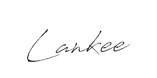 Use a signature maker to create a handwritten signature online. With this signature software, you can design (Antro_Vectra) your own signature for name Lankee. Lankee signature style 6 images and pictures png