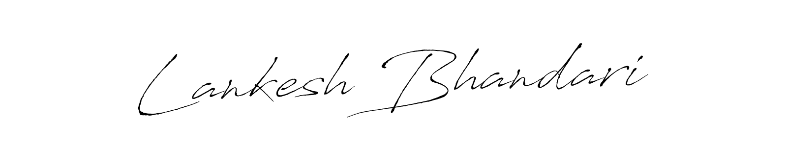 How to make Lankesh Bhandari name signature. Use Antro_Vectra style for creating short signs online. This is the latest handwritten sign. Lankesh Bhandari signature style 6 images and pictures png