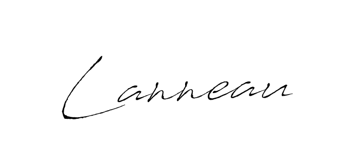 How to make Lanneau name signature. Use Antro_Vectra style for creating short signs online. This is the latest handwritten sign. Lanneau signature style 6 images and pictures png