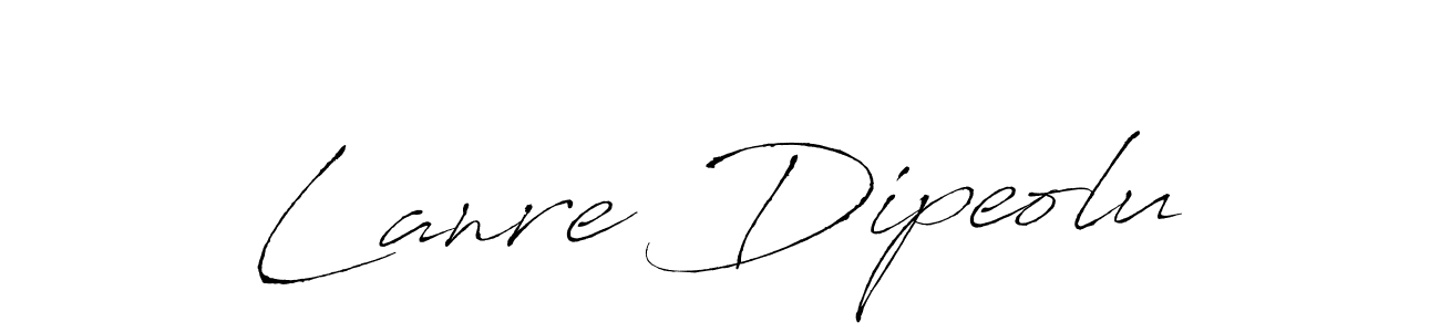 The best way (Antro_Vectra) to make a short signature is to pick only two or three words in your name. The name Lanre Dipeolu include a total of six letters. For converting this name. Lanre Dipeolu signature style 6 images and pictures png