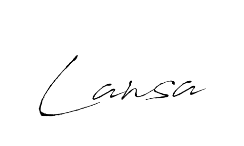 The best way (Antro_Vectra) to make a short signature is to pick only two or three words in your name. The name Lansa include a total of six letters. For converting this name. Lansa signature style 6 images and pictures png